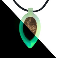 PRESSED PENNY PENDANT NECKLACE in Glowing Firefly