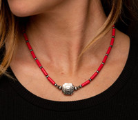 West & Company Red Bead Necklace