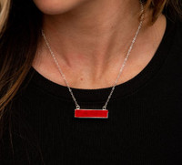 Red Bar Necklace