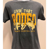 Black Heather Livin' Rodeo Life Tee