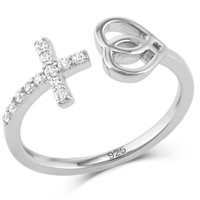 Love and Faith Open Ring