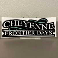 Black & Teal Script Sticker