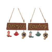 Cowboy & Cowgirl Ornaments