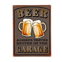 Beer Garage, Metal Sign