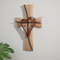 Wood and Metal Cross Wall Décor