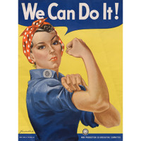 We Can Do It!" US Vintage Military Metal Sign
