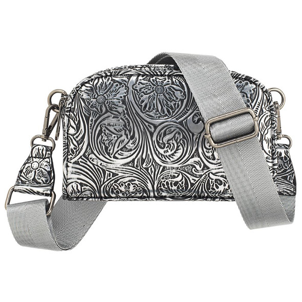 Silver and Black Ava Belt Bag