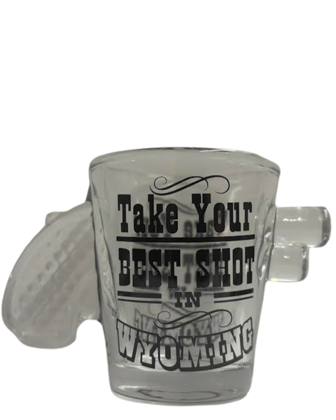 Take Your Best Shot in Wyoming Shot Glass