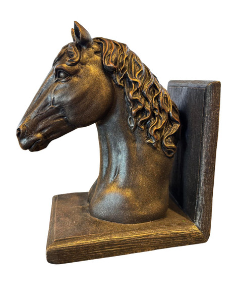 Gold  Horse Bookends Set