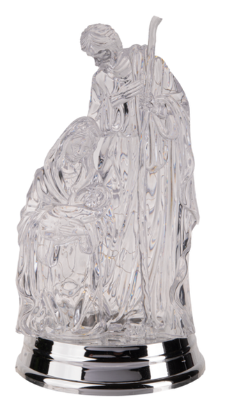 LED Light Up Crystal Holy Family Figurine