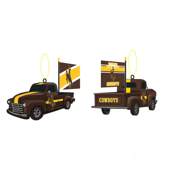Wyoming Cowboys Rally Truck Ornament
