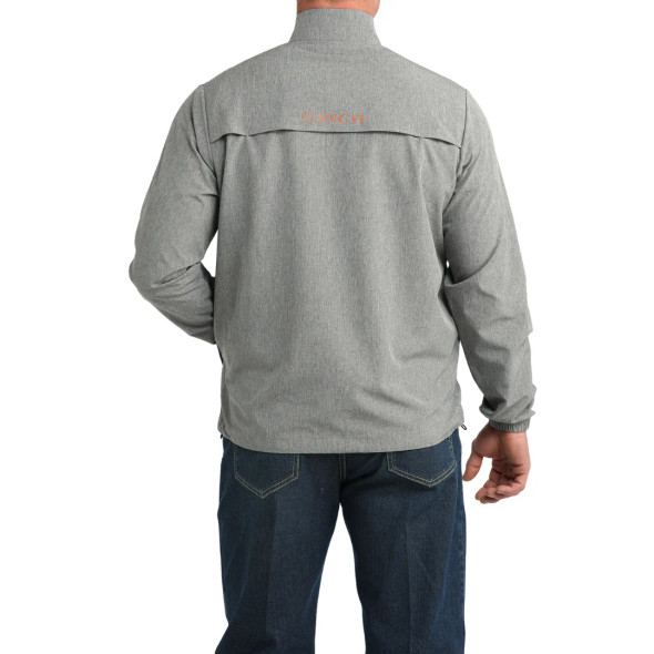 Gray Half Zip Windbreaker Pullover
