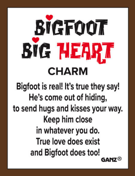 Bigfoot Big Heart Charm