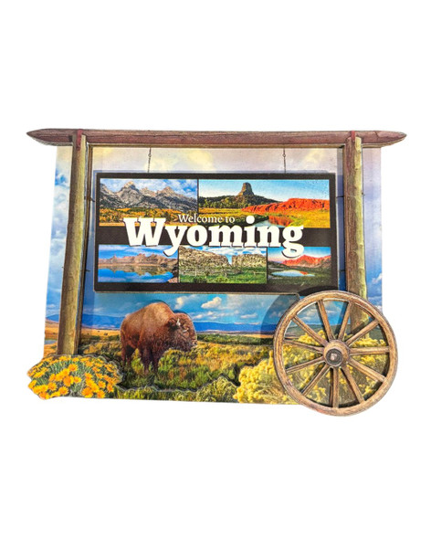 3D Welcome to Wyoming Magnet