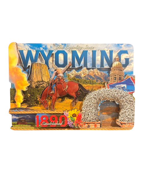 3D Wyoming Collage Magnet