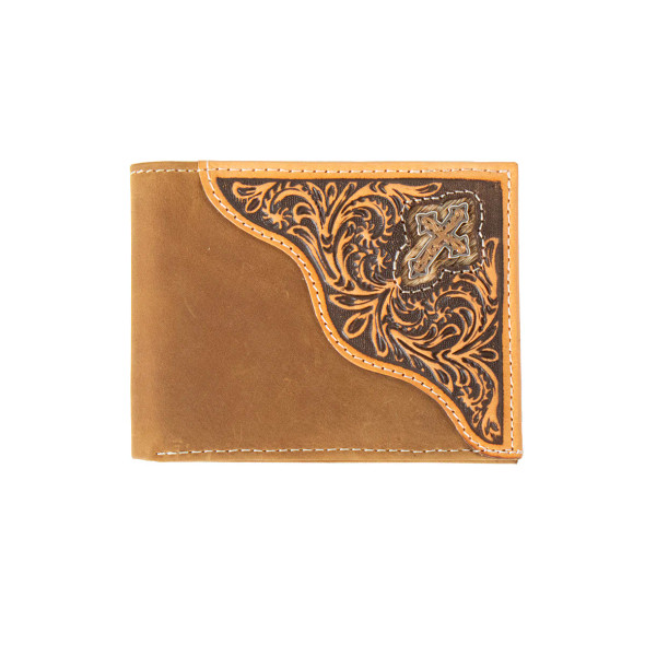 Brown Leather Trifold Wallet