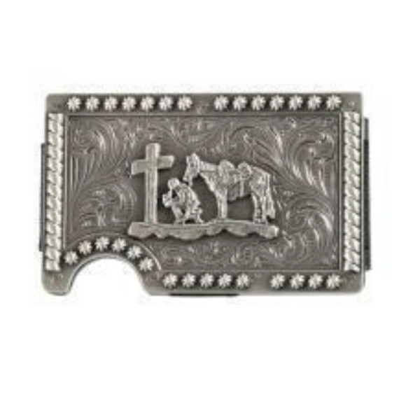 Cowboy Prayer RFID Smart Wallet with Money Clip