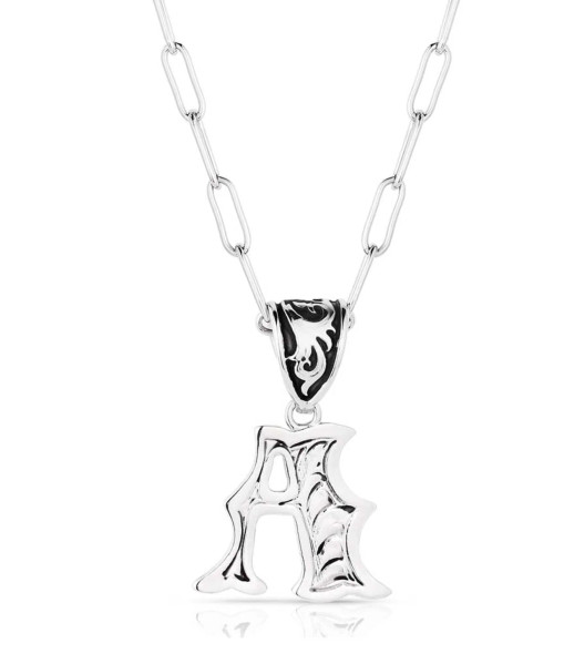 Engraved A Initial Necklace