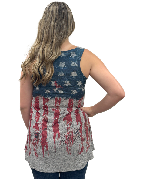 Retro American Flag Sublimation Tank Top