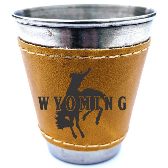 Wyoming Leatherette Shot Glass