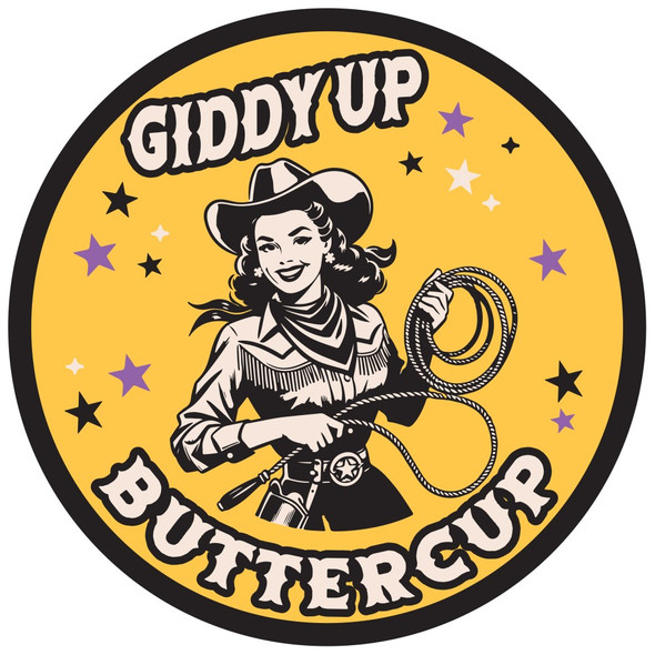 Mini Giddy Up Buttercup Decal