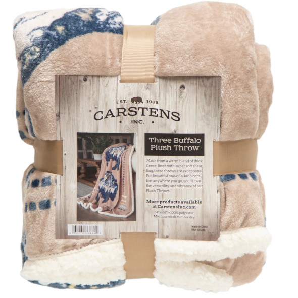 Three Buffalo Plush Sherpa Throw