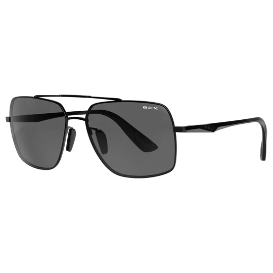 Matte Black Wing Sunglasses