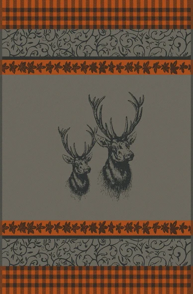 Elk Jacquard Woven Cotton Tea Towel