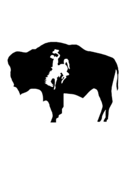 "4 Wyoming Bison Decal