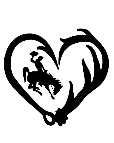 4" Wyoming Steamboat Antler Decal
