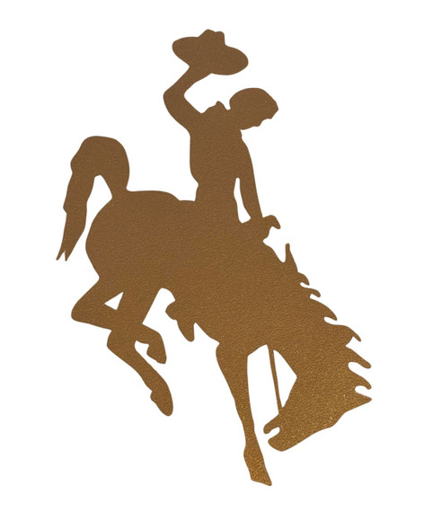 Metallic Gold 4" Wyoming Steamboat Decal