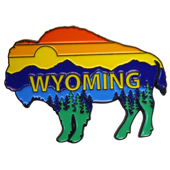 Wyoming Bison Scenic Magnet