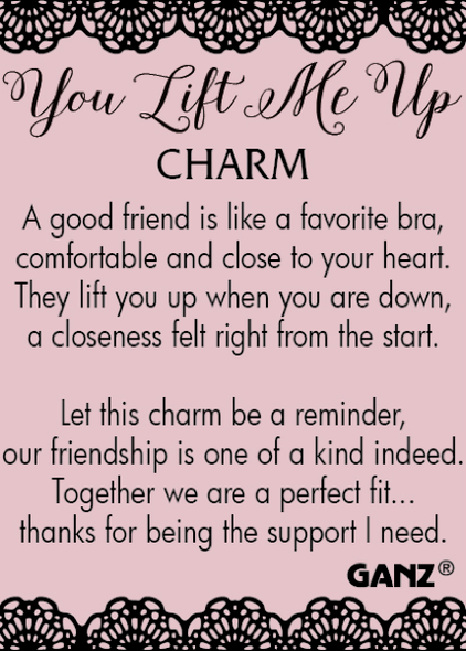 You Lift Me Up Charm