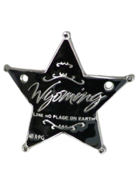 Black Wyoming Star Walking Stick Emblem