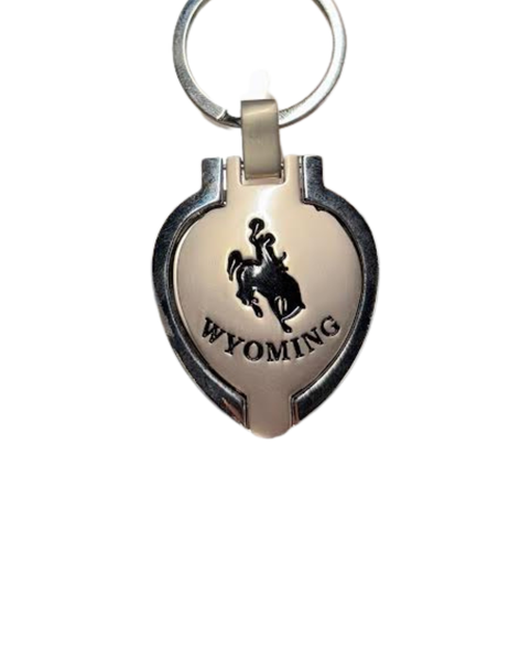 Wyoming Steamboat Locket Keychain