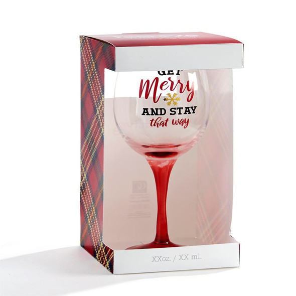 Cheers Holiday Wine Glass