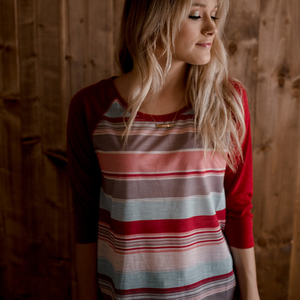 Striped Cruel Denim Raglan