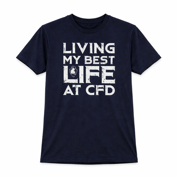 Navy Living My Best Life at CFD T-Shirt