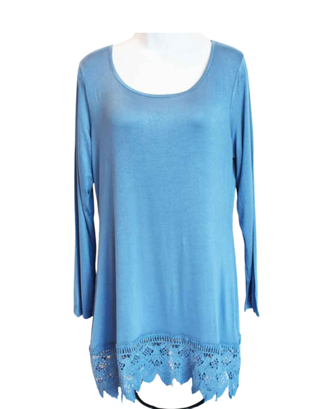 Blue Lace Tunic Dress