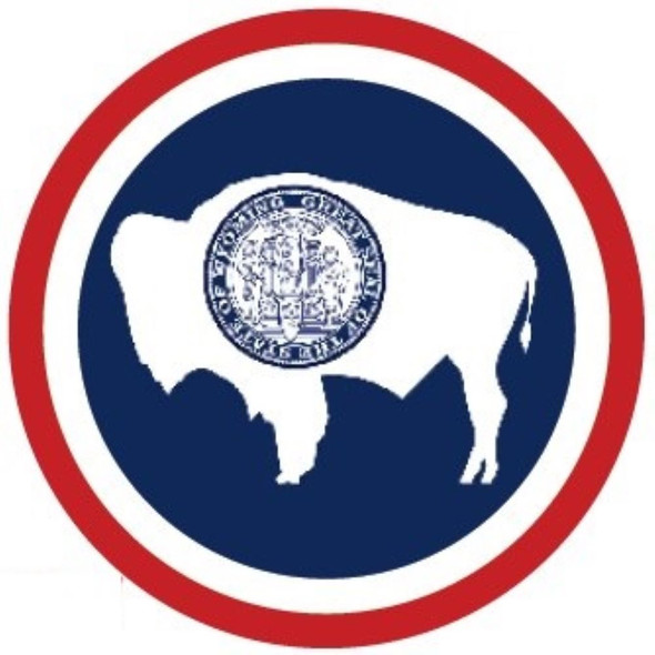 Circle Wyoming Flag Decal