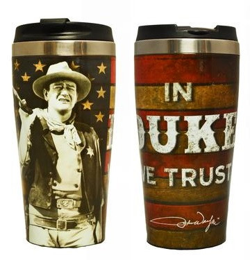 John Wayne In Duke We Trust Travel Tumbler
