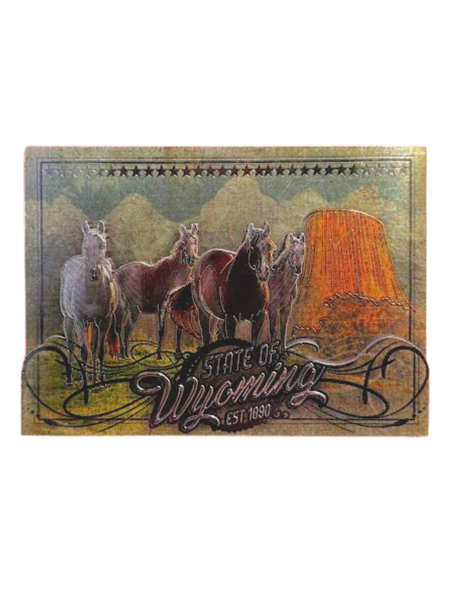 State of Wyoming Horse Magnet