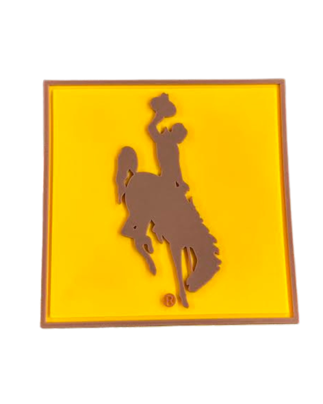 Brown and Gold Wyoming Steamboat PVC Patch