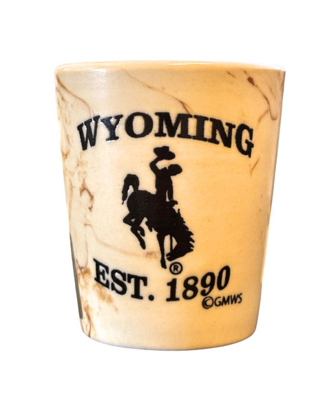 Tan Swirl Wyoming Shot Glass