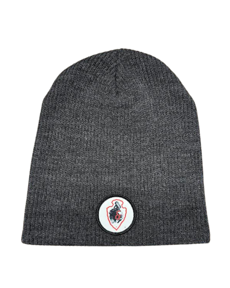 Gray Arrowhead Knit Beanie