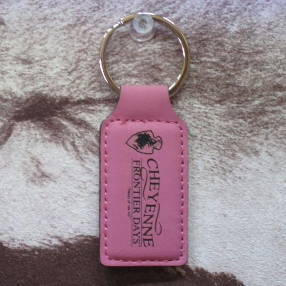 Pink Leatherette Cheyenne Keychain