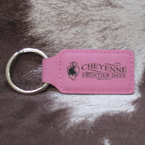Pink Leatherette Cheyenne Keychain
