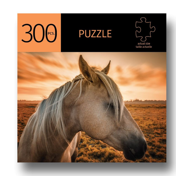 Horse with Sunset Design Puzzle, 300 Pieces
