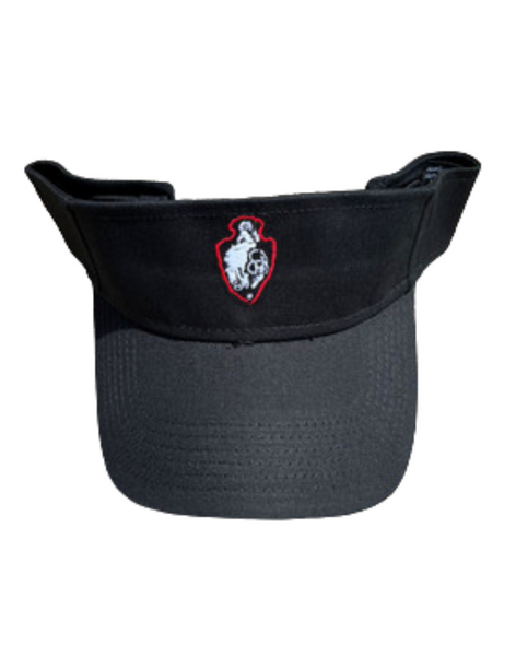 Red and White Logo Visor