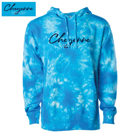 Aqua Blue Cheyenne Tie-Dye Hoodie